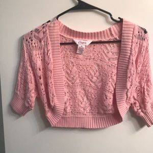 Light pink shoulder cardigan